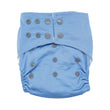 Load image into Gallery viewer, Cloth Diaper in "Forget Me Not" Blue with Grey Buttons
