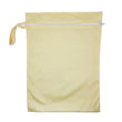 Load image into Gallery viewer, These bags are for storing dirty diapers until laundry day. They go right into the washing machine with the diapers. Wet Bag in "Vanilla butter" yellow
