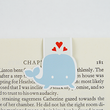 Load image into Gallery viewer, These magnetic bookmarks are the perfect companion and work great for novels, textbooks, planners and more! Simply drop these magnet clips over the page you wish to mark. You will never lose your page again with these bookmarks. This bookmark is shaped like a whale with hearts above it's head

