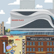 Load image into Gallery viewer, Edmonton Rogers Place Print - Snow Alligator
