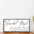 Load image into Gallery viewer, Sweet Girl (12x24) Wooden Sign - William Rae Designs
